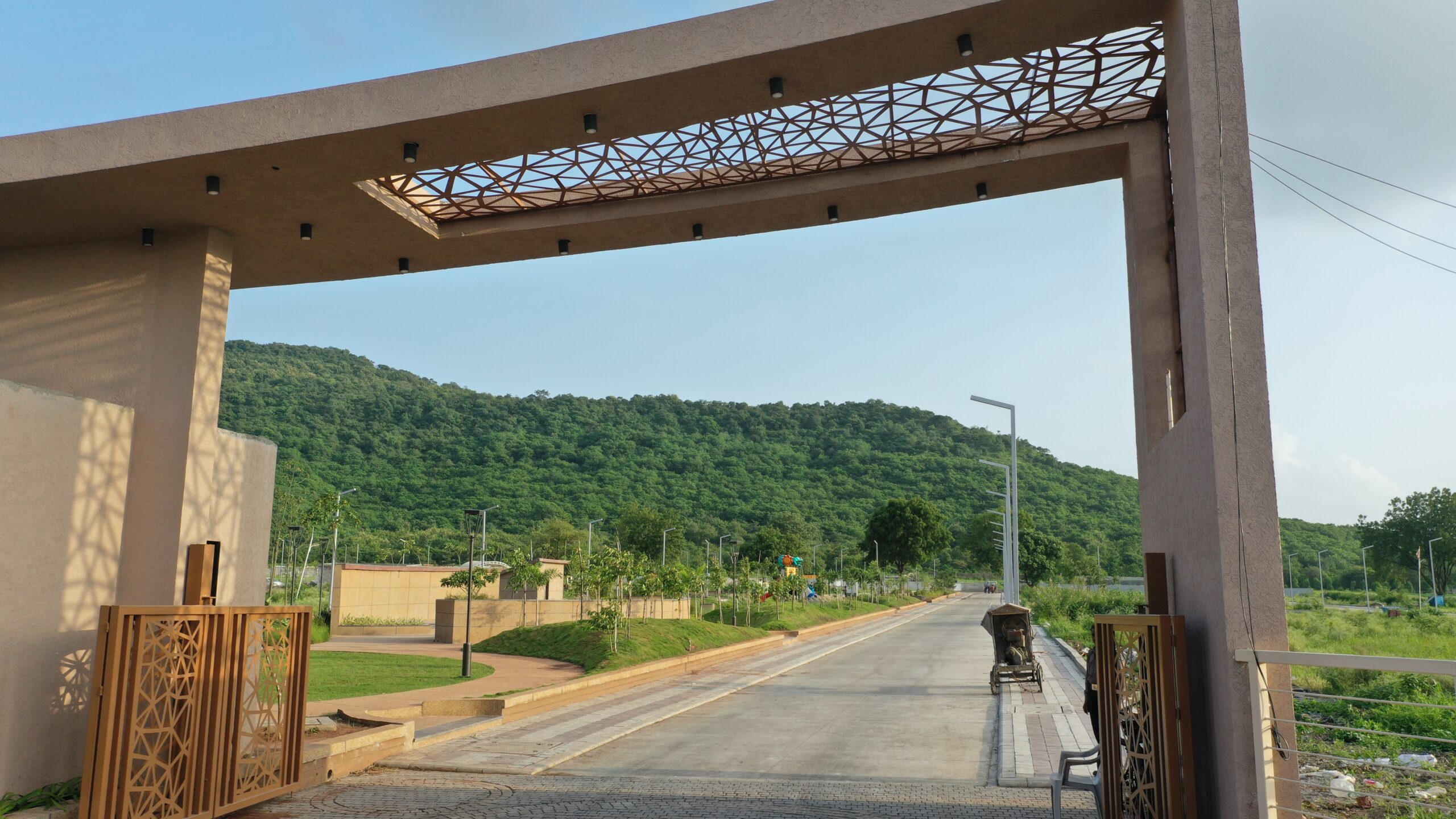 Silver Woods Main Enterence gate with a Ralamandal hills view 3