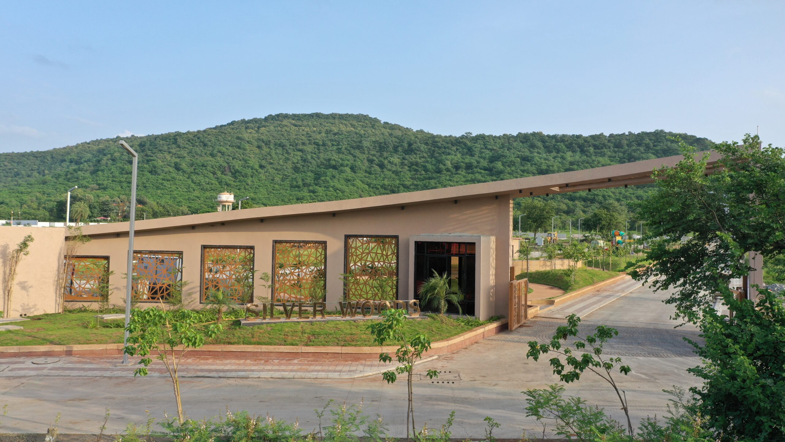Silver Woods Main Enterence gate with a Ralamandal hills view 2