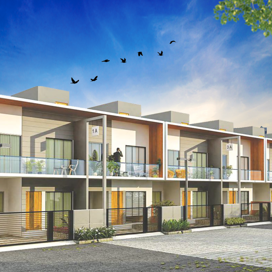 Silver Skypark Row Villas Computer Generated Image