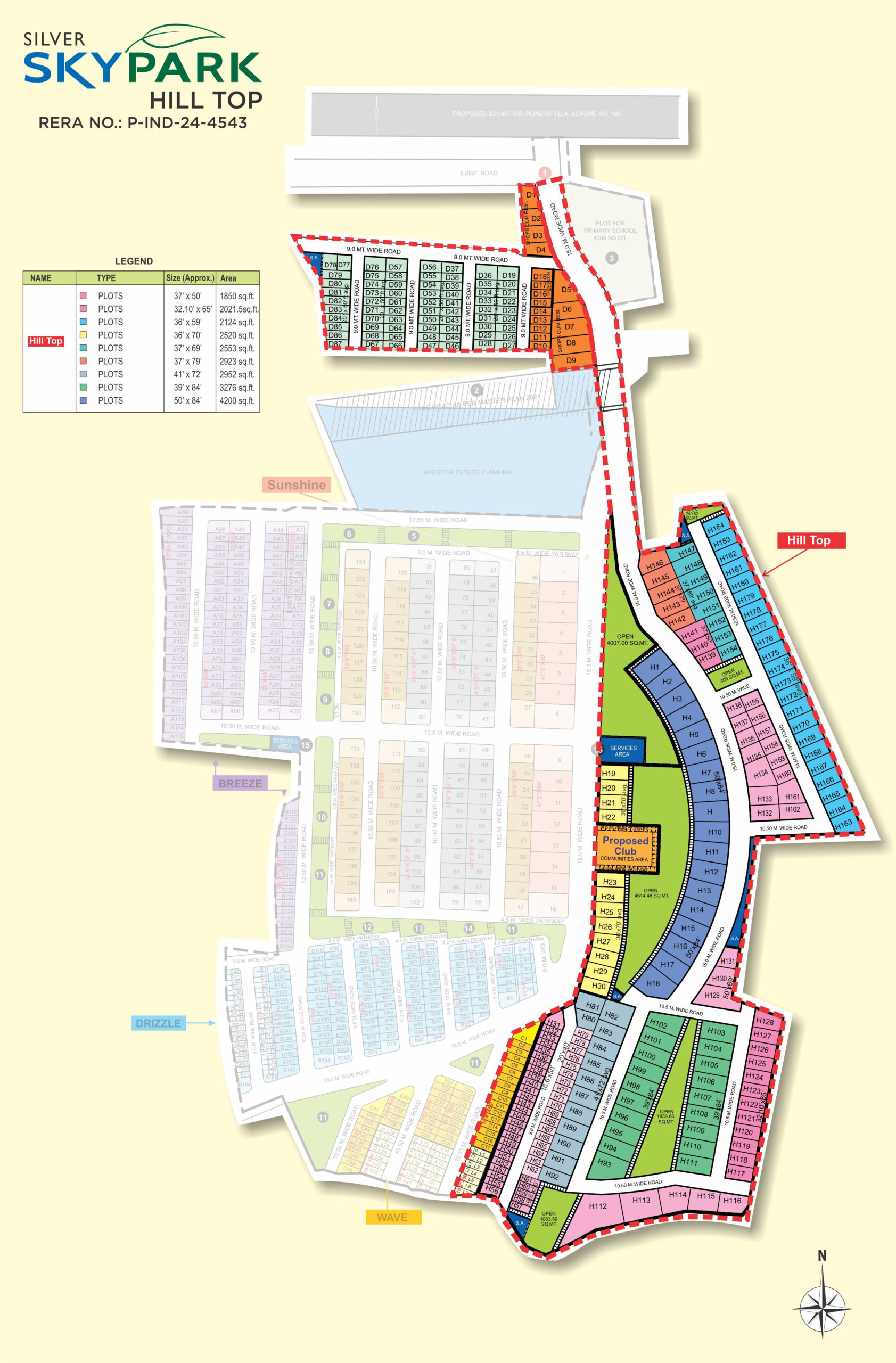 Silver Sky Park Hill Top Master Layout