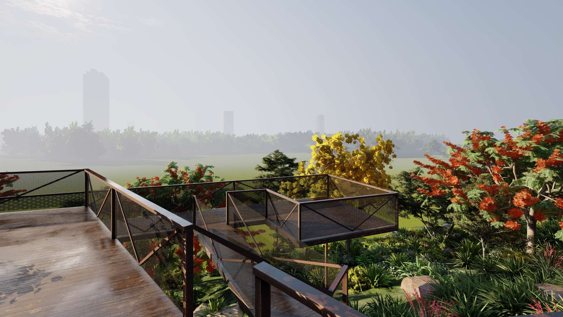 Silver Sky Park Hill Top Amazing Computer Generated Balcony View